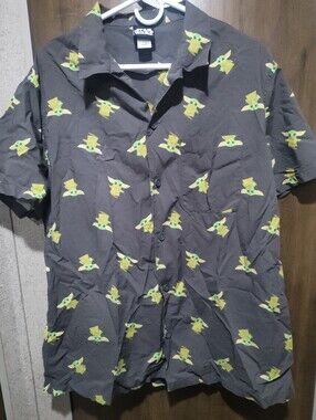 Star Wars Short-Sleeve Button-Up Shirt - Black & Green